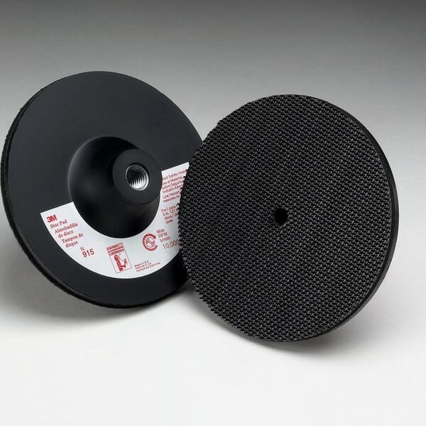 3M 7000120889 Firm Density Regular Disc Pad Holder, 5 in Dia Pad, Hook and Loop Attachment
