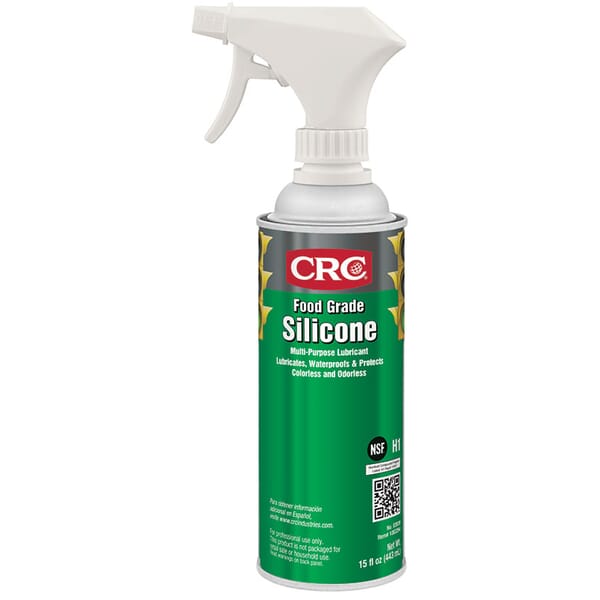 CRC 03039 Dry Film Extremely Flammable Multi-Purpose Silicone Lubricant, 16 oz Spray Bottle, Liquid Form, Clear/Water White, -40 to 400 deg F