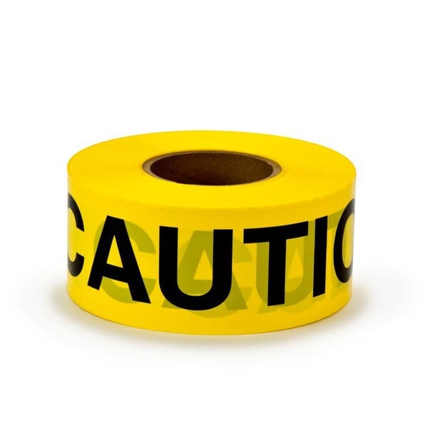 Scotch 7000133187 300 Buried Barricade Tape, Red, 1000 ft L x 6 in W, CAUTION HIGH VOLTAGE CABLE BURIED BELOW Legend, Polyethylene Film