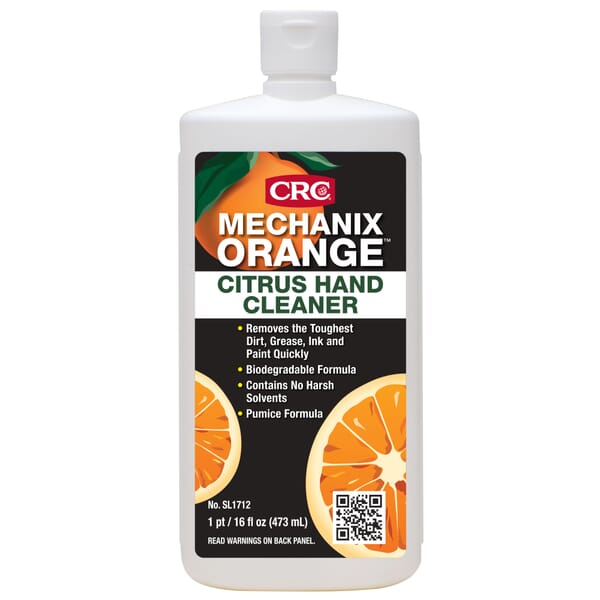 Sta-Lube SL1712 Mechanix Orange Biodegradable Hand Cleaner With Pumice, 16 fl-oz, Bottle, Lotion, Citrus, White