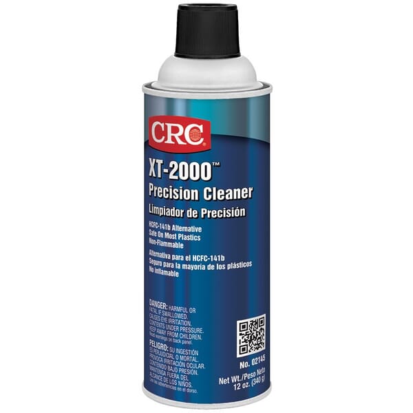 CRC 02145 XT-2000 Non-Flammable Precision Cleaner, 16 oz Aerosol Can, Mild Solvent Odor/Scent, Clear, Liquid Form