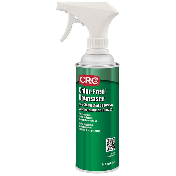 CRC 03189 Chlor-Free Extremely Flammable Heavy Duty Non-Chlorinated Degreaser, 16 oz Non-Aerosol Spray Can, Mild Solvent Odor/Scent, Clear Water White, Liquid Form
