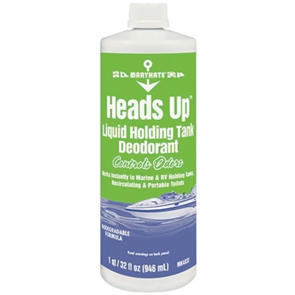 MaryKate MK4532 Heads Up Holding Tank Deodorizer, 32 oz Bottle, Cherry/Fresh Odor/Scent, Green, Thin Liquid Form