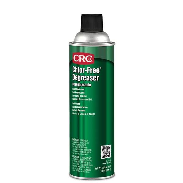 CRC 03185 Chlor-Free Extremely Flammable Non-Chlorinated Organic Solvent Degreaser, 20 oz Aerosol Can, Mild Odor/Scent, Clear, Liquid Form