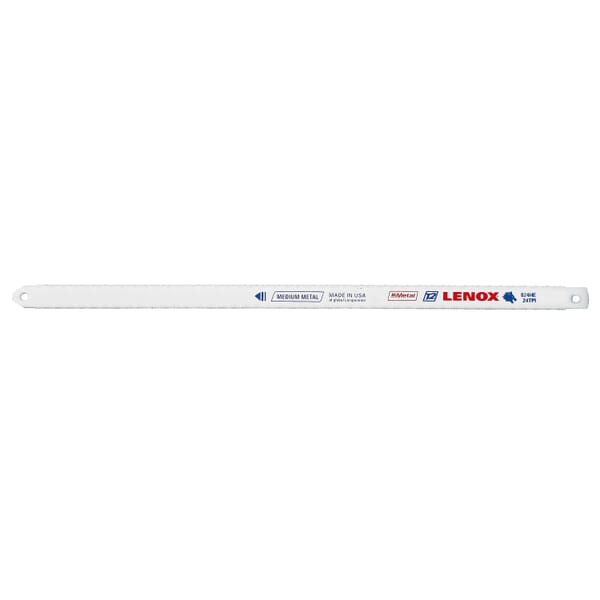 Lenox 20111024HE Hacksaw Blade, 1/2 in W x 10 in L Blade, HSS Cutting Edge, 24 TPI, Bi-Metal Blade