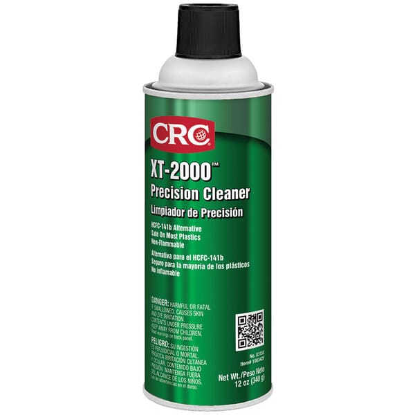 CRC 03155 XT-2000 Non-Flammable Precision Cleaner, 16 oz Aerosol Can, Mild Solvent Odor/Scent, Clear, Liquid Form