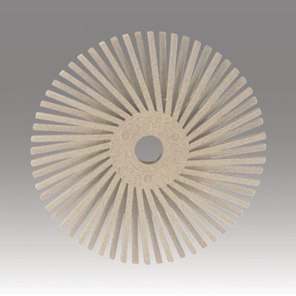 3M 7100138178 Bristle Disc, 3 in Dia Brush, No Hole Arbor Hole, 120 Grit, Fine Grade, Ceramic Fill