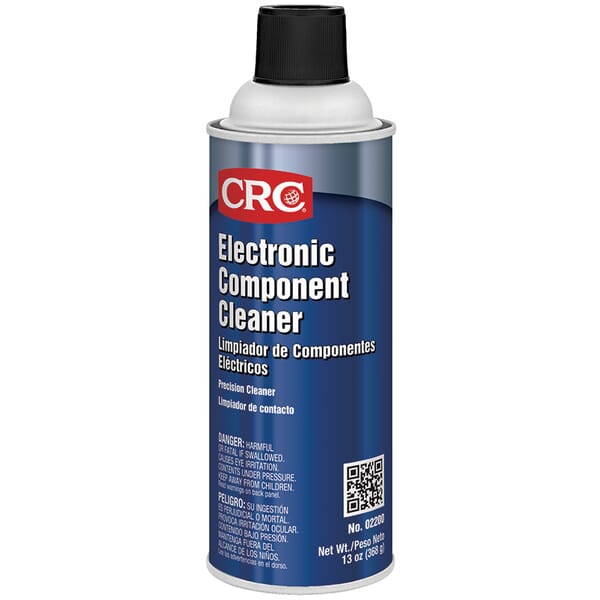 CRC 02200 Extremely Flammable Electronic Component Cleaner, 20 oz Aerosol Can, Mild Solvent Odor/Scent, Clear, Liquid Form