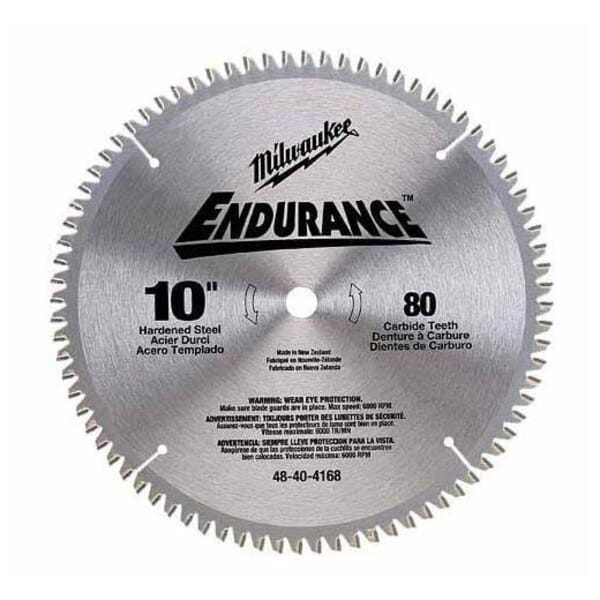Milwaukee 48-40-4505 Circular Saw Blade, 14 in Dia x 0.045 in THK, 1 in Arbor, Hardened Steel Blade, 72 Teeth