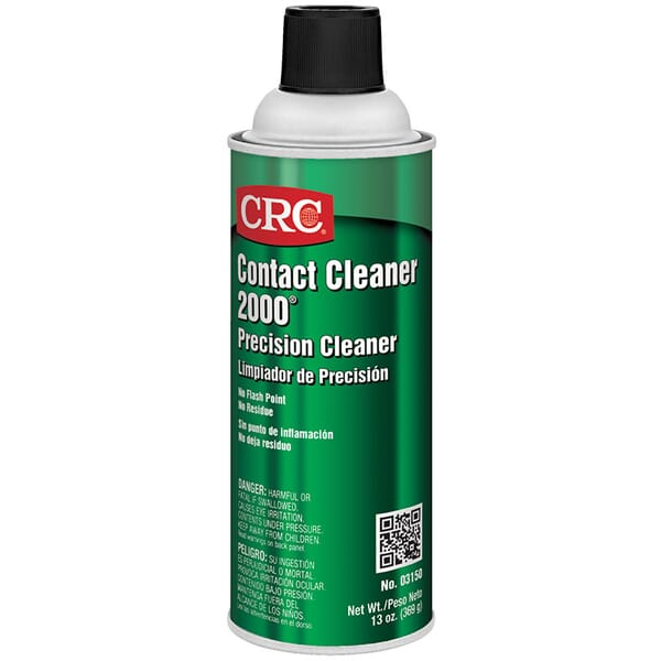 CRC 03150 2000 Non-Flammable Precision Contact Cleaner, 16 oz Aerosol Can, Faint Ethereal Odor/Scent, Clear, Liquid Form