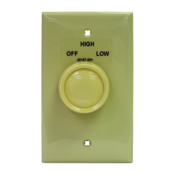 TPI 2SW 2-Speed Wall Switch and Plate, For Use With Belt Drive Wholehouse Fan