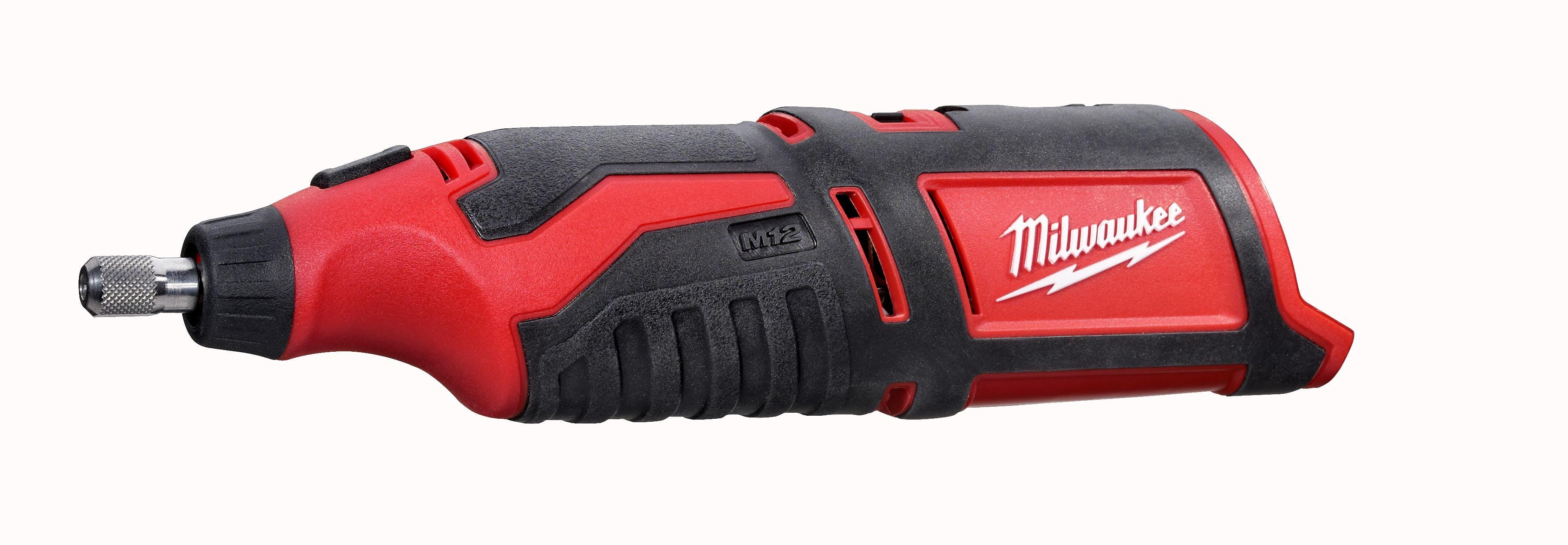 Milwaukee M12 2460-20 Cordless Rotary Tool, 12 VDC, 5000 to 32000 rpm Speed, Lithium-Ion Battery, Slide ON/OFF With Speed Dial Switch