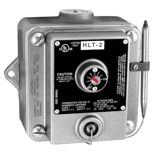 TPI HLT2 Thermostat, 2-Pole Heat/Cool Thermostat, 40 to 110 deg F Control, Snap, DPDT Switch, Domestic