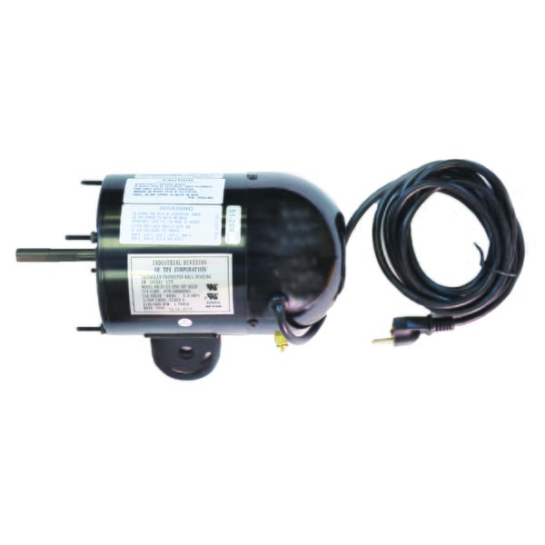 TPI HDMOT 1-Phase Heavy Duty Fan Motor, 120 VAC, 1/4 hp, 1/2 in Dia, Import