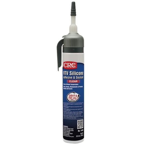 CRC 14055 Multi-Purpose RTV Silicone Sealant, 8 oz Tube, Clear, Silicone Base