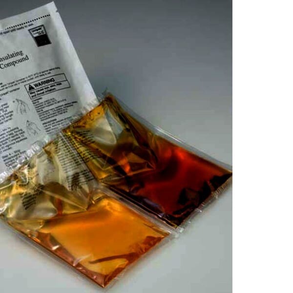 3M 7000031696 2123 Re-Enterable Electrical Resin, 12.3 oz Container Size C/2-Part Pouch Container, Amber/Clear/Transparent, Liquid Form, Specific Gravity: Part A: 0.89/Part B: 0.94