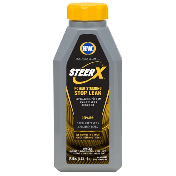 K&W Steer-X 403015x6 Power Steering Stop Leak, 16 oz Bottle, Liquid, Red, Mild Petroleum