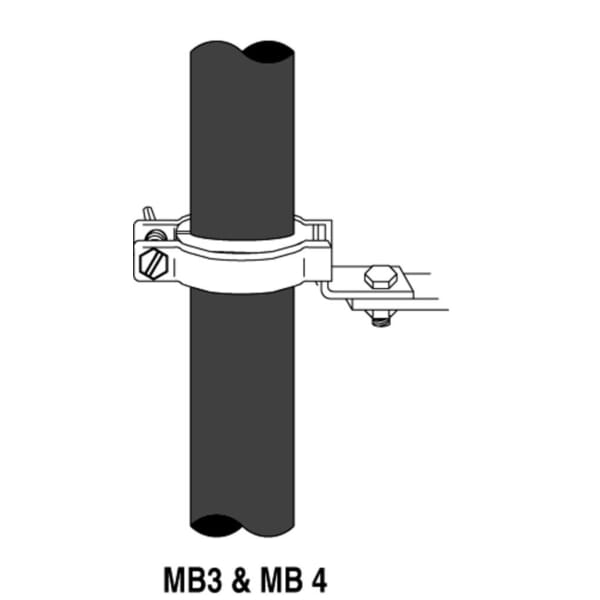 3M 7000059407 Single Mounting Bracket, For Use With 3M 4 in Square Fire Barrier Pass-Through Devices, ASTM E814, UL/ULC Listed