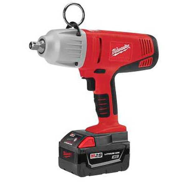 Milwaukee 0779-22 Heavy Duty Cordless Impact Wrench Kit, 1/2 in Square Drive, 0 to 2450 bpm, 325 ft-lb Torque, 28 VDC, 12-1/8 in OAL