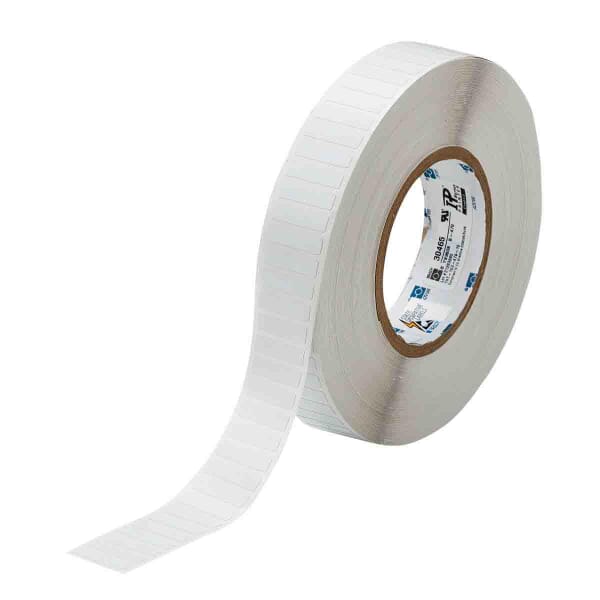 Brady UltraTemp THT-103-728-10 High Temperature Rectangular Component Label, 1/4 in L x 1 in W, Blank Legend, White, B-728 Polyimide