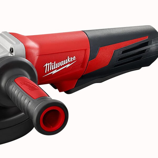 Milwaukee 6161-31 Double Insulated Small Angle Grinder, 6 in Dia Wheel, 5/8-11 Arbor/Shank, 120 VAC, Black/Red