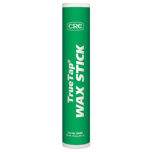 CRC 03480 TrueTap Non-Flammable Wax Stick Lubricant, 16 oz Stick, Solid Wax Form, Amber, 0.85