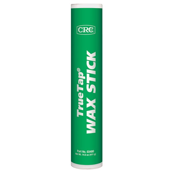 CRC 03480 TrueTap Non-Flammable Wax Stick Lubricant, 16 oz Stick, Solid Wax Form, Amber, 0.85