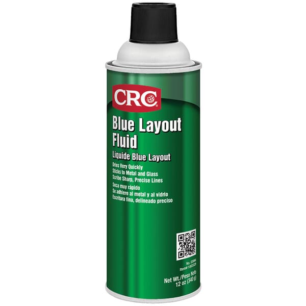 CRC 03066 Extremely Flammable Layout Fluid, 12 oz Bottle, Blue, Liquid Form