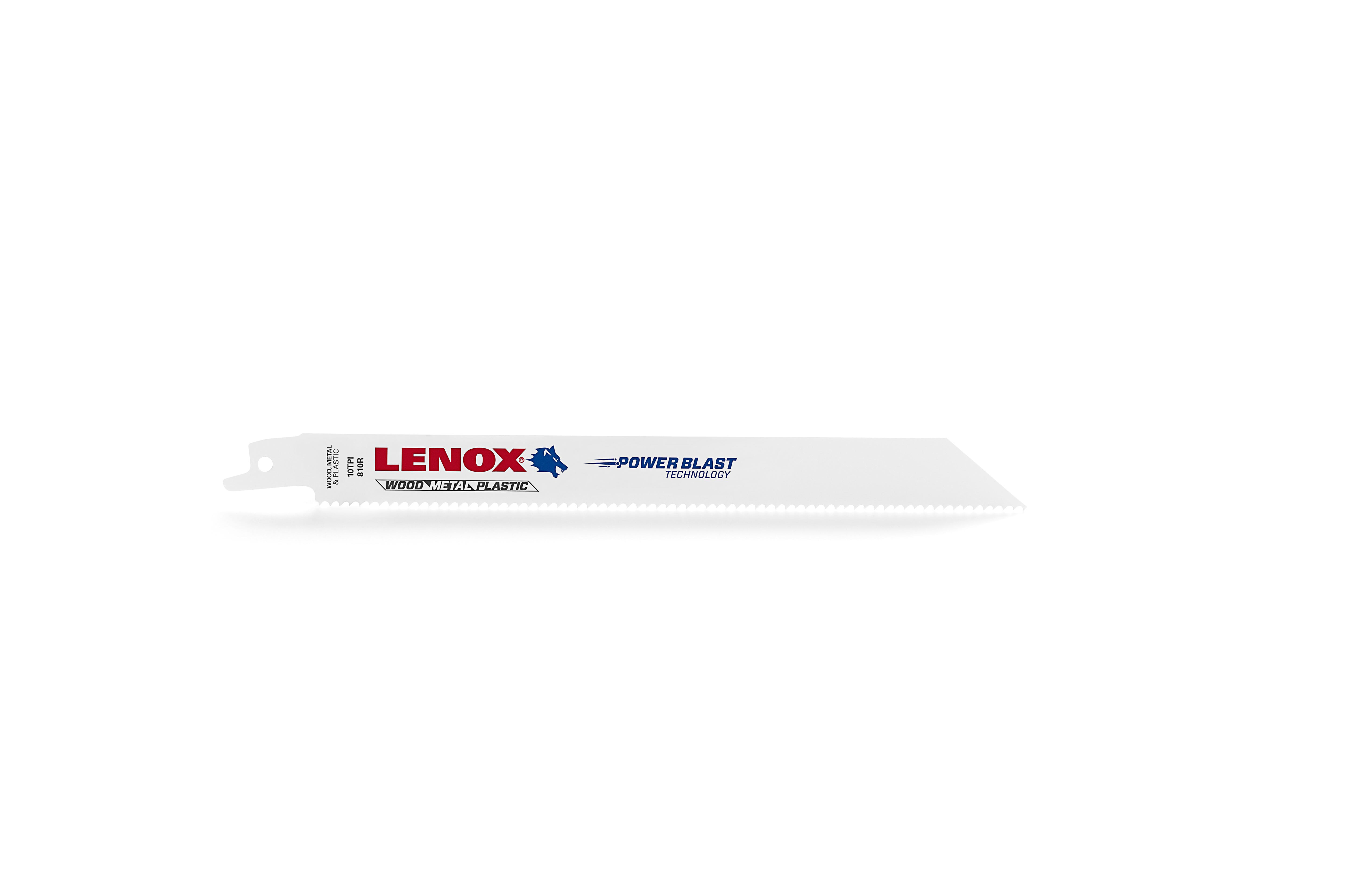 Lenox 20580810R Reciprocating Saw Blade, 8 in L x 3/4 in W, 10 TPI