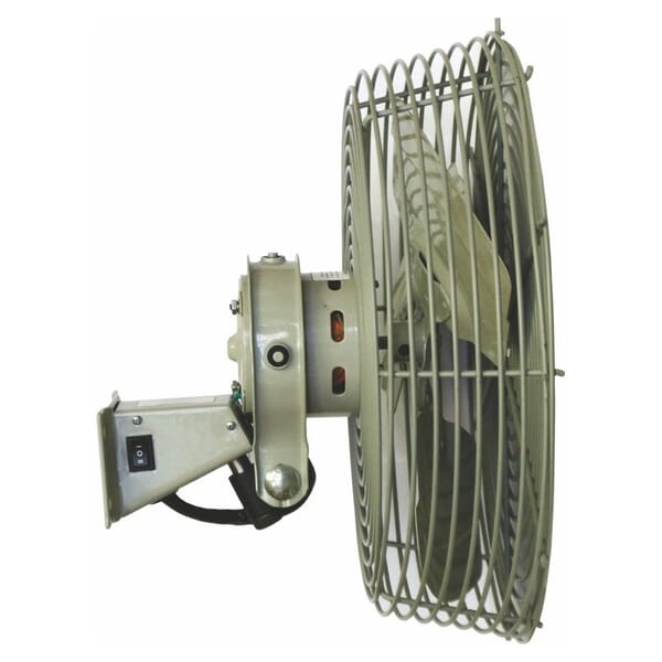 TPI N12 Low Velocity Special Application Standard Workstation Fan, 12 in, 930/1540 cfm Flow Rate, 0.6 A, Domestic