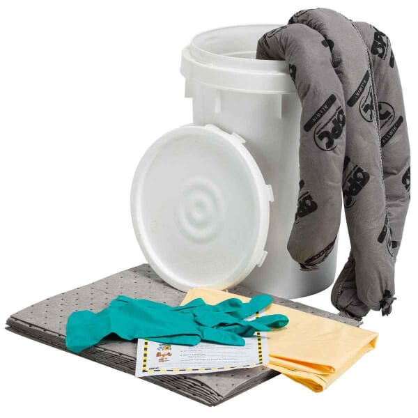 SPC AllWik SKA-BKT Portable Spill Kit, 6.5 gal Bucket, Fluids Absorbed: Universal