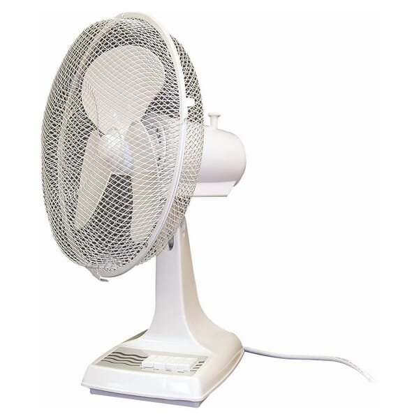 TPI ODF12 Oscillating Standard Workstation Office Fan, 12 in Blade, 1200 cfm Flow Rate, 0.4 A