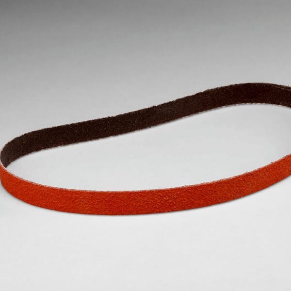 3M 7000118383 777F Single Flex Cloth Belt, 1/2 in W Belt x 18 in L, 80 Grit, Medium Grade, Polyester Backing