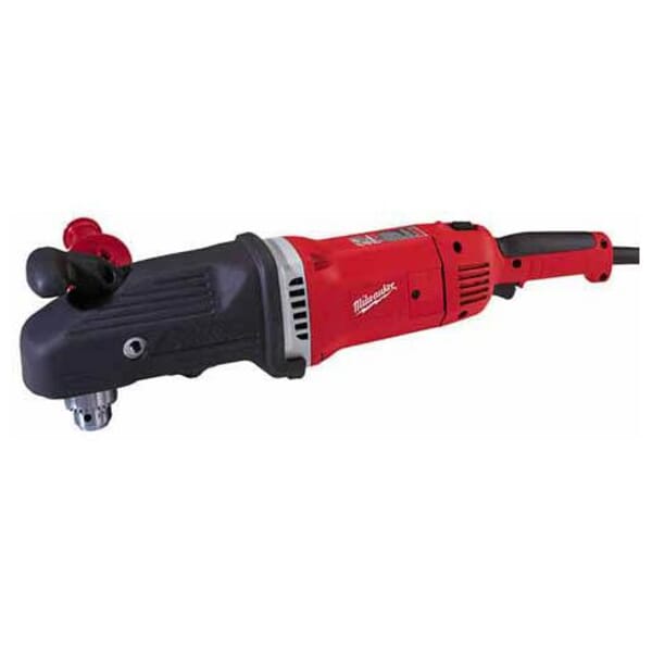Milwaukee 1680-21 Grounded Electric Drill Kit, 1/2 in Keyed Chuck, 120 VAC, 450 to 1750 rpm Speed, 22 in OAL