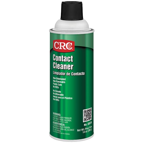 CRC 03070 Industrial Non-Flammable Contact Cleaner, 16 oz Aerosol Can, Ethereal/Faint Sweetish Odor/Scent, Colorless, Volatile Liquid Form