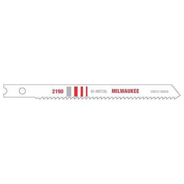 Milwaukee 48-42-2190 Jig Saw Blade, 3-5/8 in L x 9/32 in W, 14 TPI, Bi-Metal Cutting Edge, Bi-Metal Body