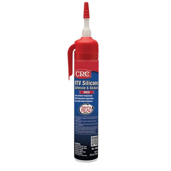 CRC 14059 High Temperature RTV Silicone Sealant, 8 oz Tube, Red, Silicone Base