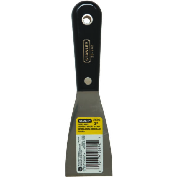 Stanley 28-242 Putty Knife, 3-5/8 in L x 2 in W, Steel Blade, Flexible Blade Flexibility