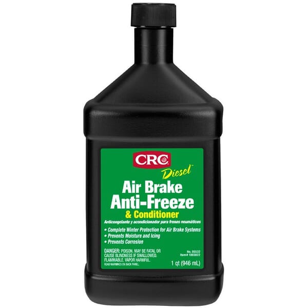 CRC 05532 Flammable Premium Air Brake Anti-freeze, 1 qt Can, Liquid, Clear, Pungent