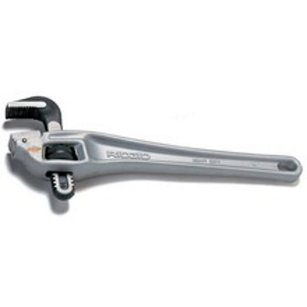 RIDGID 31120 14 Series Offset Pipe Wrench, 2 in Pipe, 14 in OAL, Hook Jaw, Aluminum Handle, Standard Adjustment, Gray
