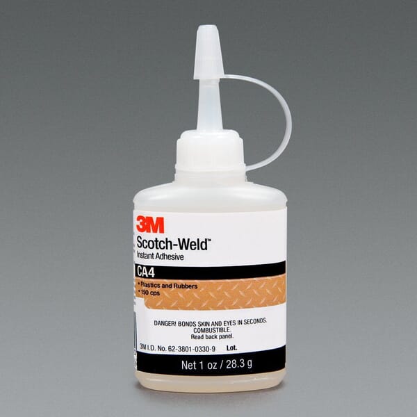 Scotch-Weld 7000028586 Instant Adhesive, 1 fl-oz Container Bottle Container, Clear, 24 hr Curing