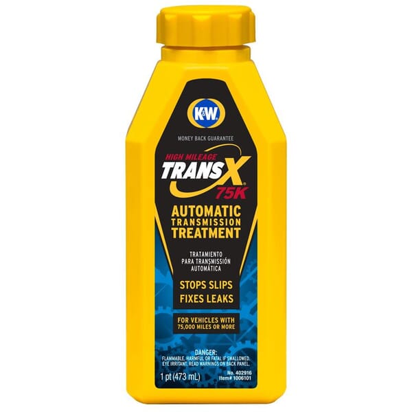 K&W Trans-X 402916x6 High Mileage Premium Automatic Transmission Treatment, 16 oz Bottle, Liquid, Red, Faint Petroleum