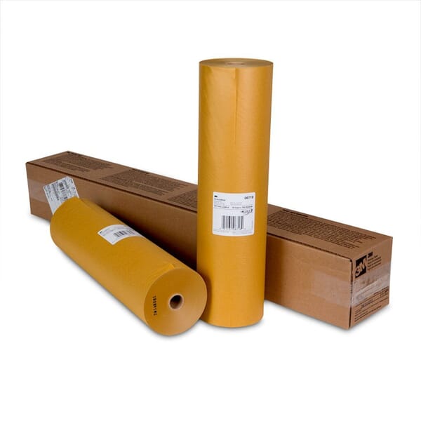 3M 7000051780 Masking Paper, 750 ft Roll L x 18 in W x 2 mil THK, Paper, Gold