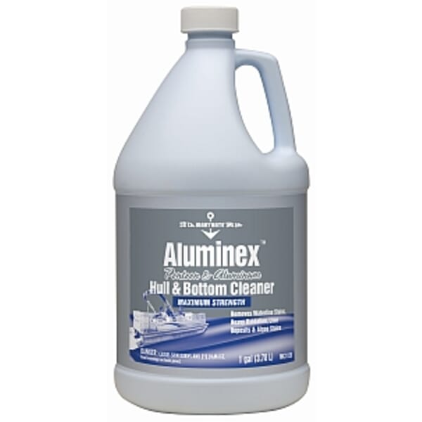 MaryKate MK31128 Aluminex Non-Flammable Hull Cleaner, 1 gal Bottle, Mild Acidic Odor/Scent, Clear, Thin Liquid Form