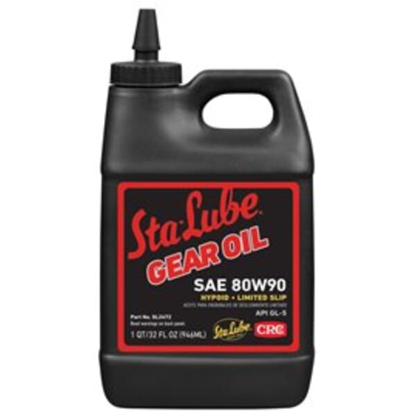 Sta-Lube SL2472 API/GL-5 Plus New Generation Heavy Duty Limited Slip Non-Flammable Gear Oil, 32 oz Bottle, Mild Petroleum Odor/Scent, Liquid Form, SAE 80W90 Grade, Dark Amber