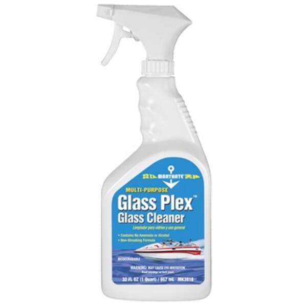 MaryKate MK3918 Glass Plex Multi-Purpose Non-Flammable Glass Cleaner, 1 qt Spray Bottle, Mild Odor/Scent, Blue, Liquid Form