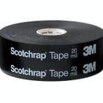 3M 7000006134 51 Series All Weather Premium-Grade Corrosion Protection Tape, 100 ft L x 1 in W, 20 mil THK, Pressure Sensitive Rubber/Rubber Resin Adhesive, PVC Backing, Black