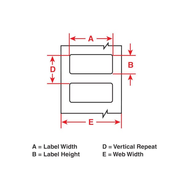 Brady BradyBondz XTHT-19-8423-3 Rectangular Printer Label, 2 in L x 3 in W, White, B-8423 Polyester