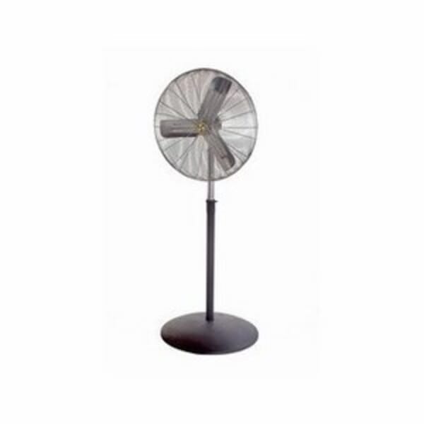 Airmaster 71584 Adjustable Floor Solid Base Pedestal Commercial Fan, 4400/3460/2460 cfm Flow Rate, 115 VAC, 3.5 A