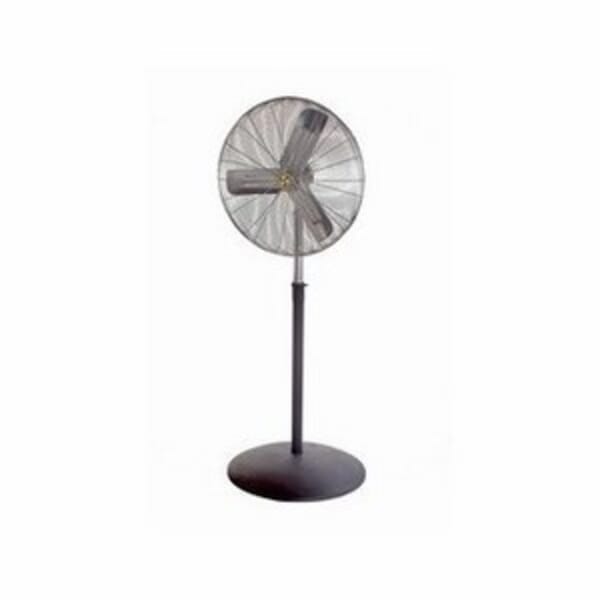 Airmaster 71580 Adjustable Floor Solid Base Pedestal Commercial Oscillating Fan, 4400/3460/2460 cfm Flow Rate, 115 VAC, 3.2 A